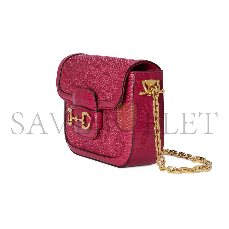 G*u*i horsebit 1955 lizard-textured trim 675801 (20*14*5cm)